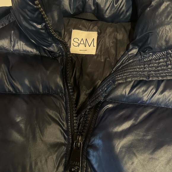 Navy blue SAM women’s puffer jacket - Picture 6 of 7